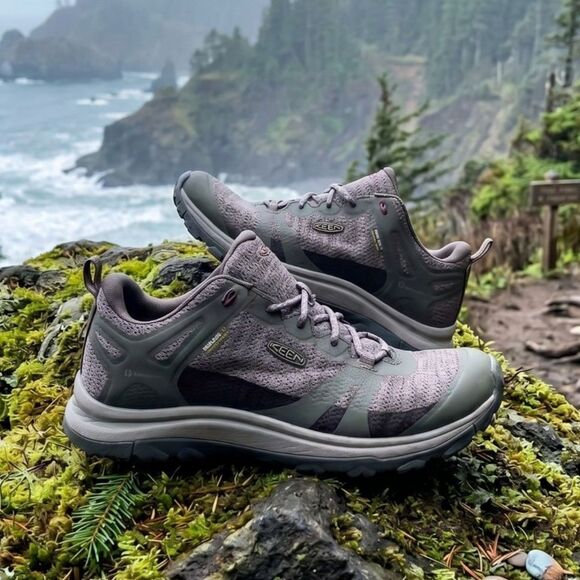Keen Shoes - Keen Womens 8.5 Terradora II Waterproof Hiking Shoes Dusty Olive/Nostalgia Rose